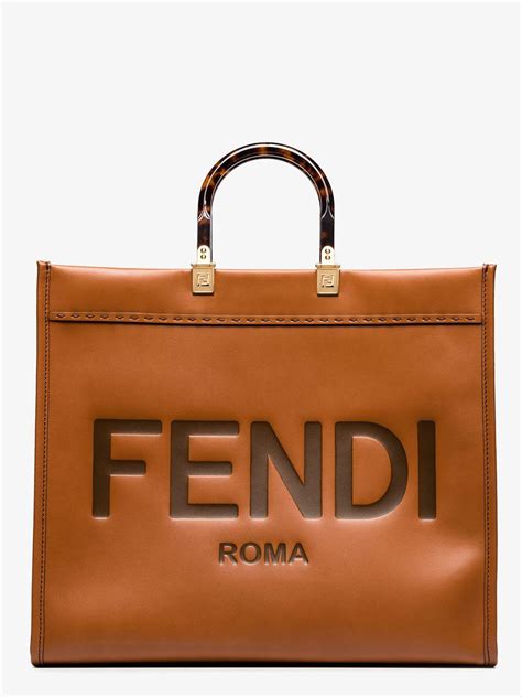 fendi tote bag brown